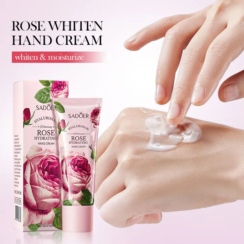 

SADOER Rose Hyaluronic Acid Whitening Hydrogenic Hand Cream Improves Dry and Whitens Hand Skin