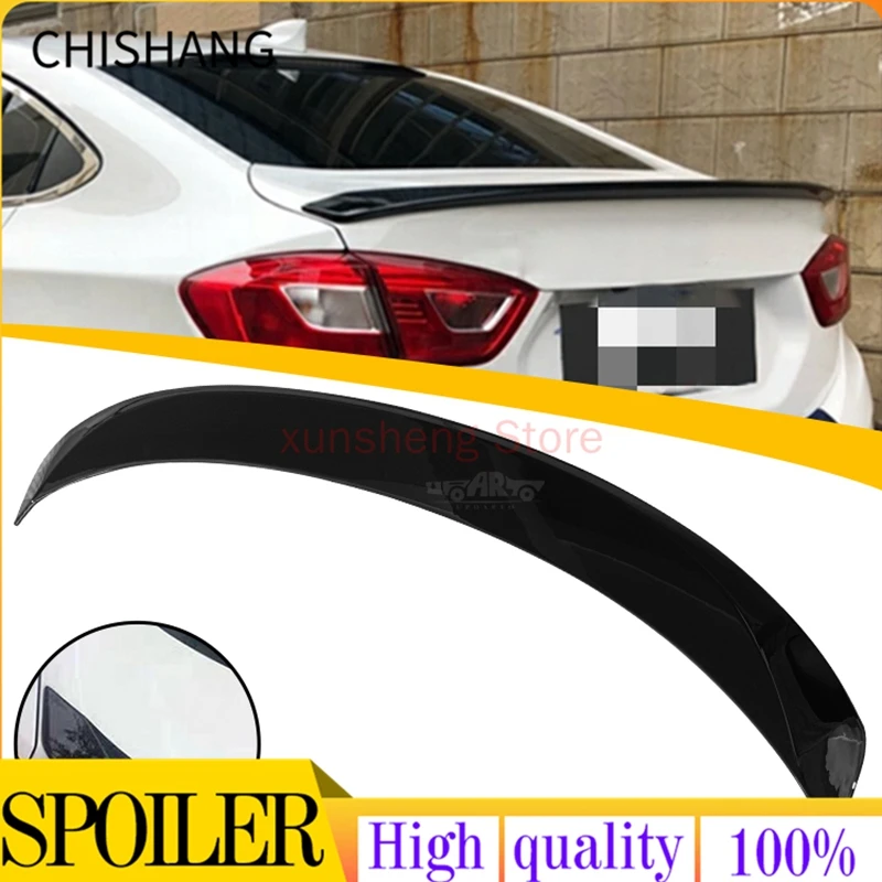 Car Spoilers Manufactory Outlet ABS Plastic Carbon fiber pattern Rear Trunk Wing Spoiler For Chevy Chevrolet Cruze 2017 2018+