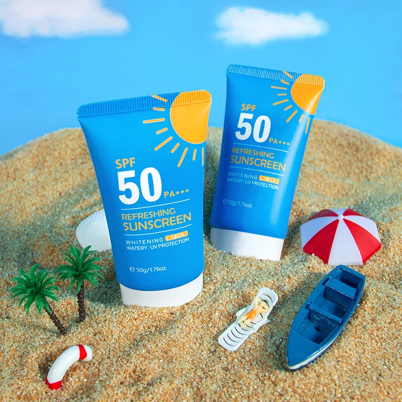 2 uds Spf50 + protector solar refrescante coreano alta protección solar hidratante loción solar para la piel Control de aceite para pieles sensibles