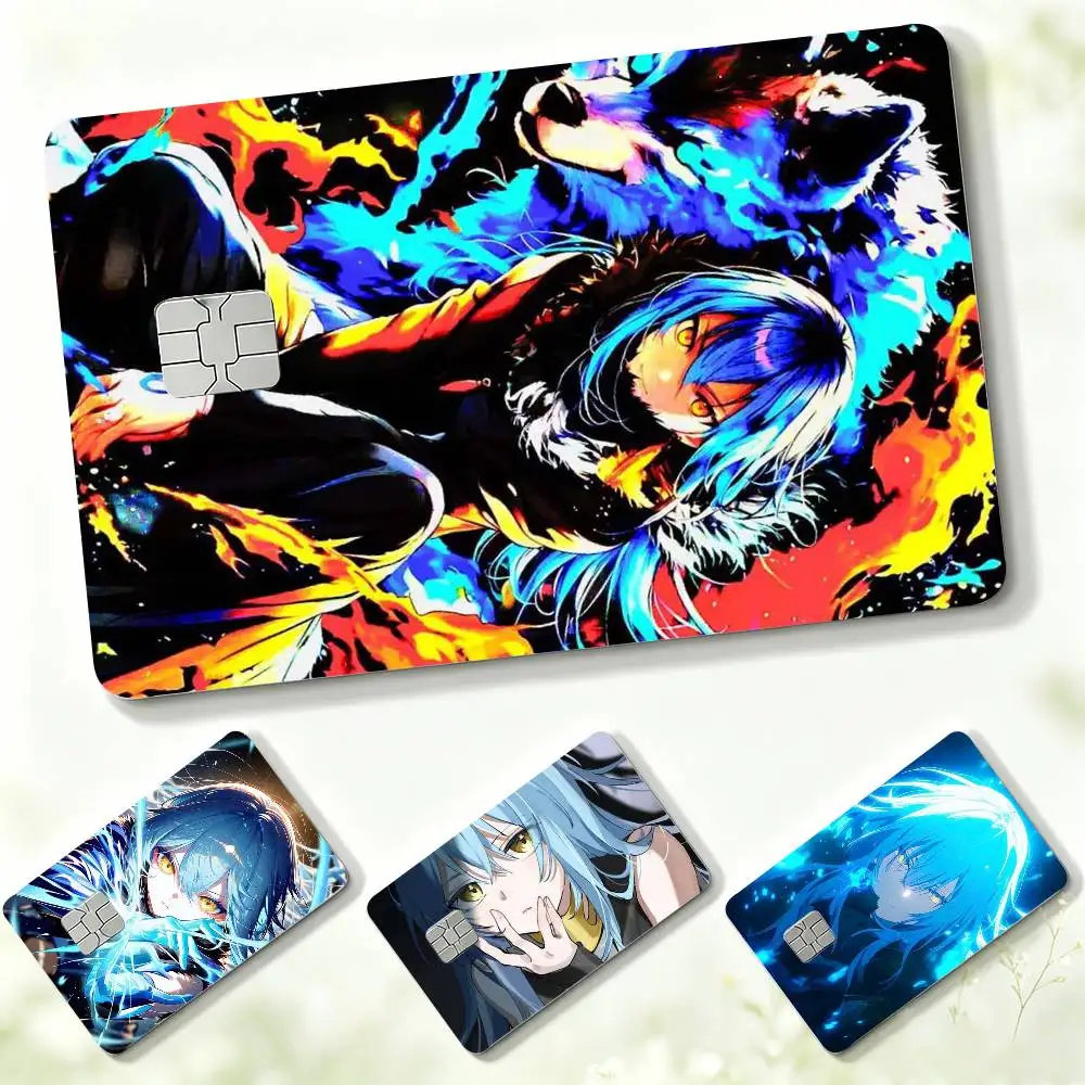 Anime G-Got Reincarnated as a S-Slime  Credit Card HD Stickers Small Chip Waterproof Sticker Game Card Decal Gift