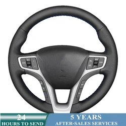 Customized Car Steering Wheel Cover Hand Sewing Non-slip Leather Original Steering Wheel Braid For Hyundai I40 2011-2019