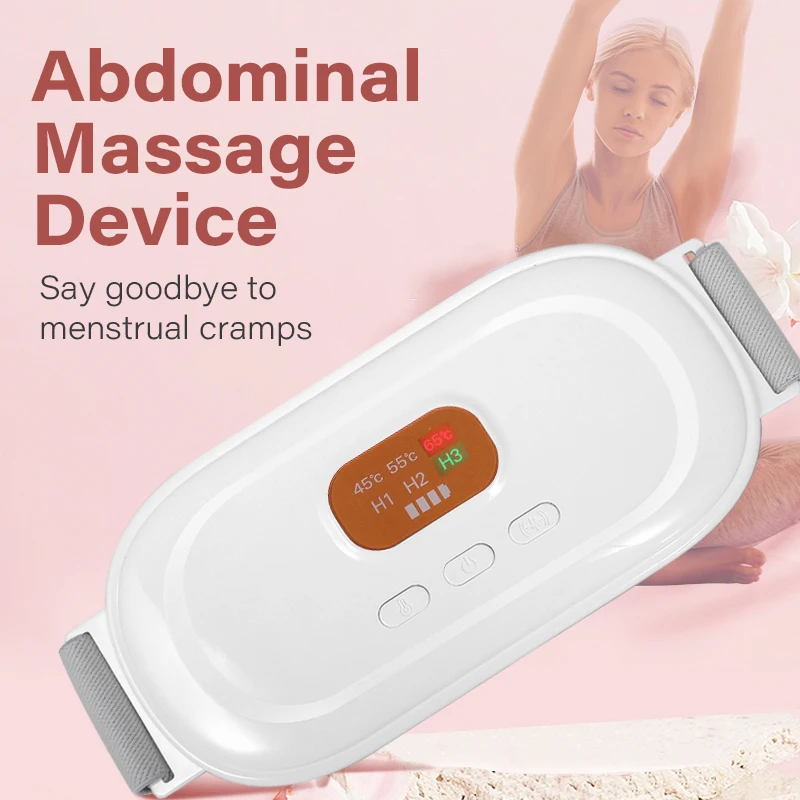 

Электрический массажный пояс для живота, теплый горячий компресс для матки, вибрация, зарядка через USB для женщин, устройство для согрева талии