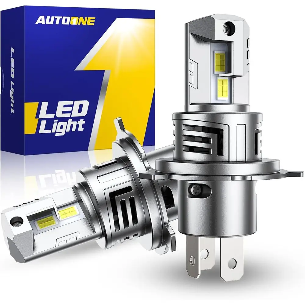 

H4 HB2 LED Bulbs, 50,000LM Ultra Bright, Compact, 99% Fit, Long Life, IP68, Easy Install, 2 Pack