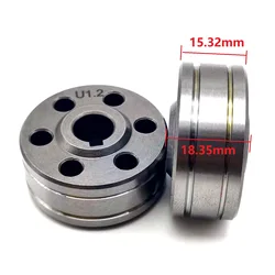 37x10x18.3mm 63SSJ20 WF007 WF-007 Roller V U Knurled Groove Laser Mig Aluminium Steel Flux Cored Wire Feed Feeder Motor Welder