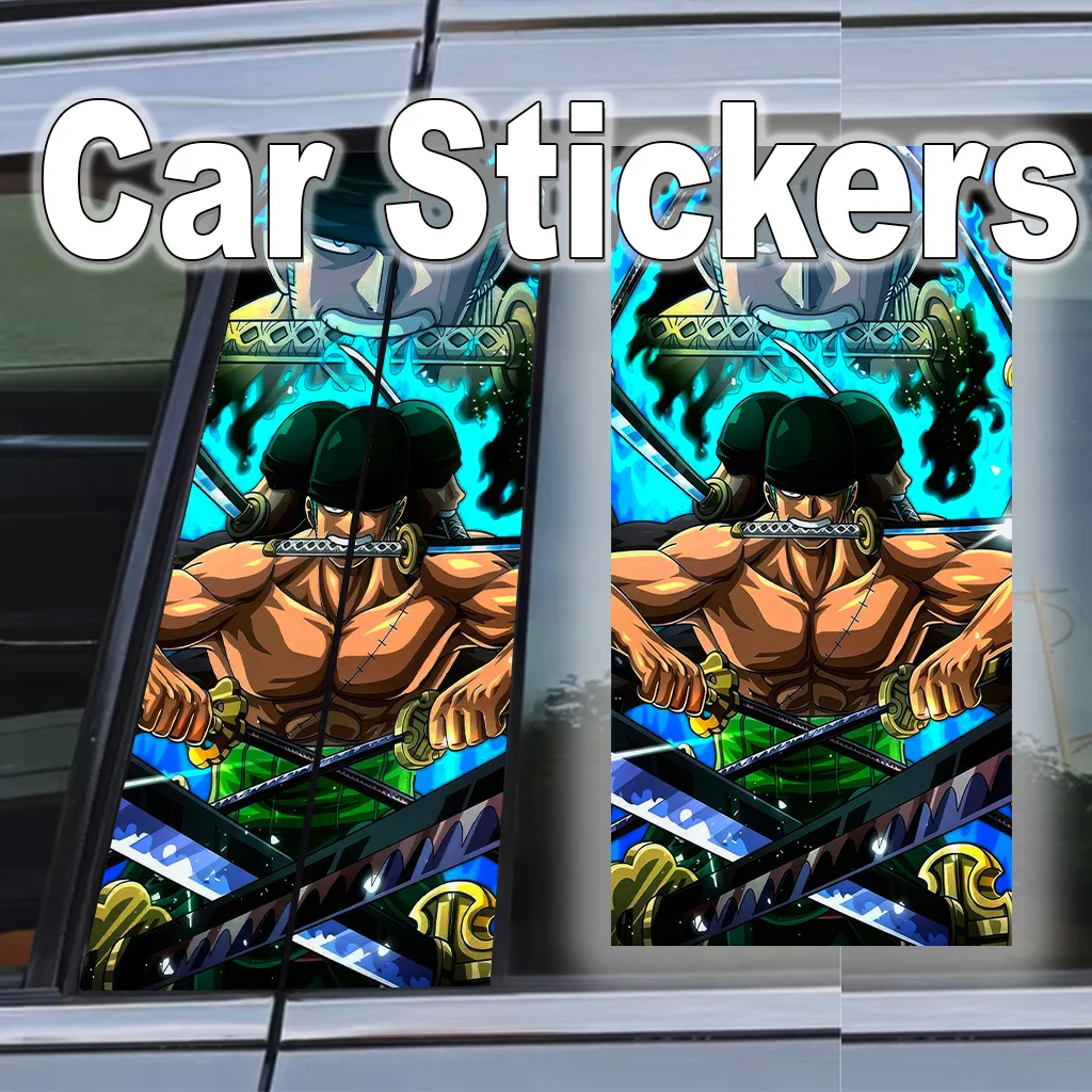 

Zoro B Pillar Sticker One Piece Self-adhesive poster Car Decal Waterproof Peel Stick Scratch Resistant Anime JDM Accessorie Gift