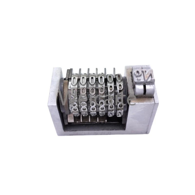 

1 Piece 6 digits 4x8 backward full steel numbering machine jump 543210 with 2 bits sinkable zero adjustable numerator offset