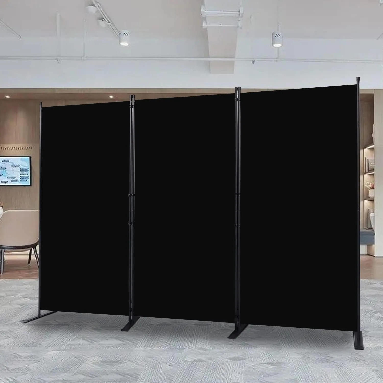 Room Divider, 3 Panel Folding Privacy Screens with Wider Support Feet, 6 Ft Portable Room Partition for Room Separator