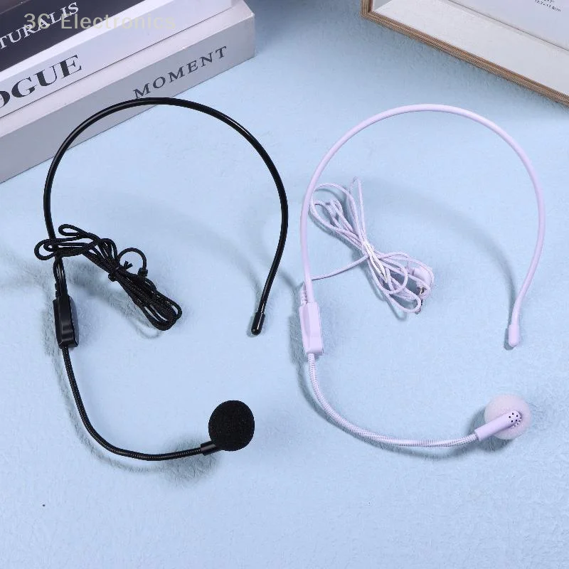 1 قطعة السلكية 3.5 مللي متر التوصيل دليل محاضرة الكلام سماعة Mic المحمولة رئيس محمولة سماعة ميكروفون لاجتماع التدريس