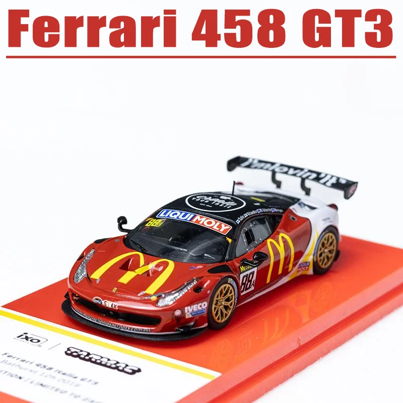 TW 1/64 فيراري 458 GT3 لعبة معدنيّة سيارة دييكاست نموذج معدني الهدايا