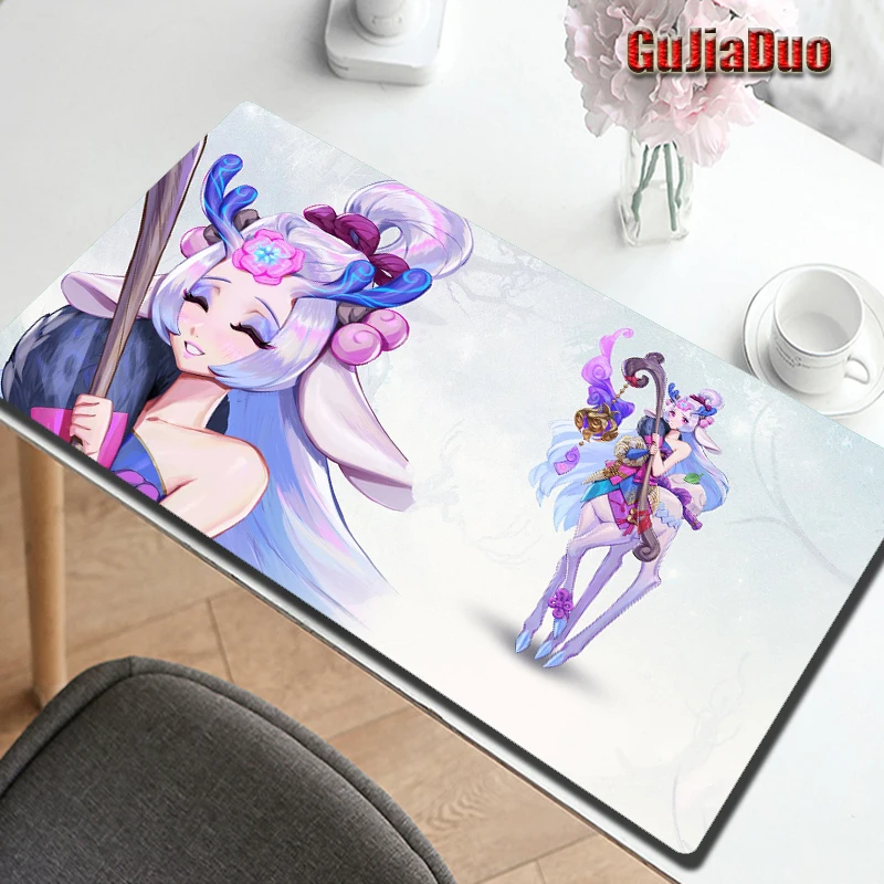 

League of Legends Spirit Blossom Comic Mouse Pad Gamer Laptop Play Mat Gaming Hoom Accessories Kawaii Anime Mousepad Pc Cushion