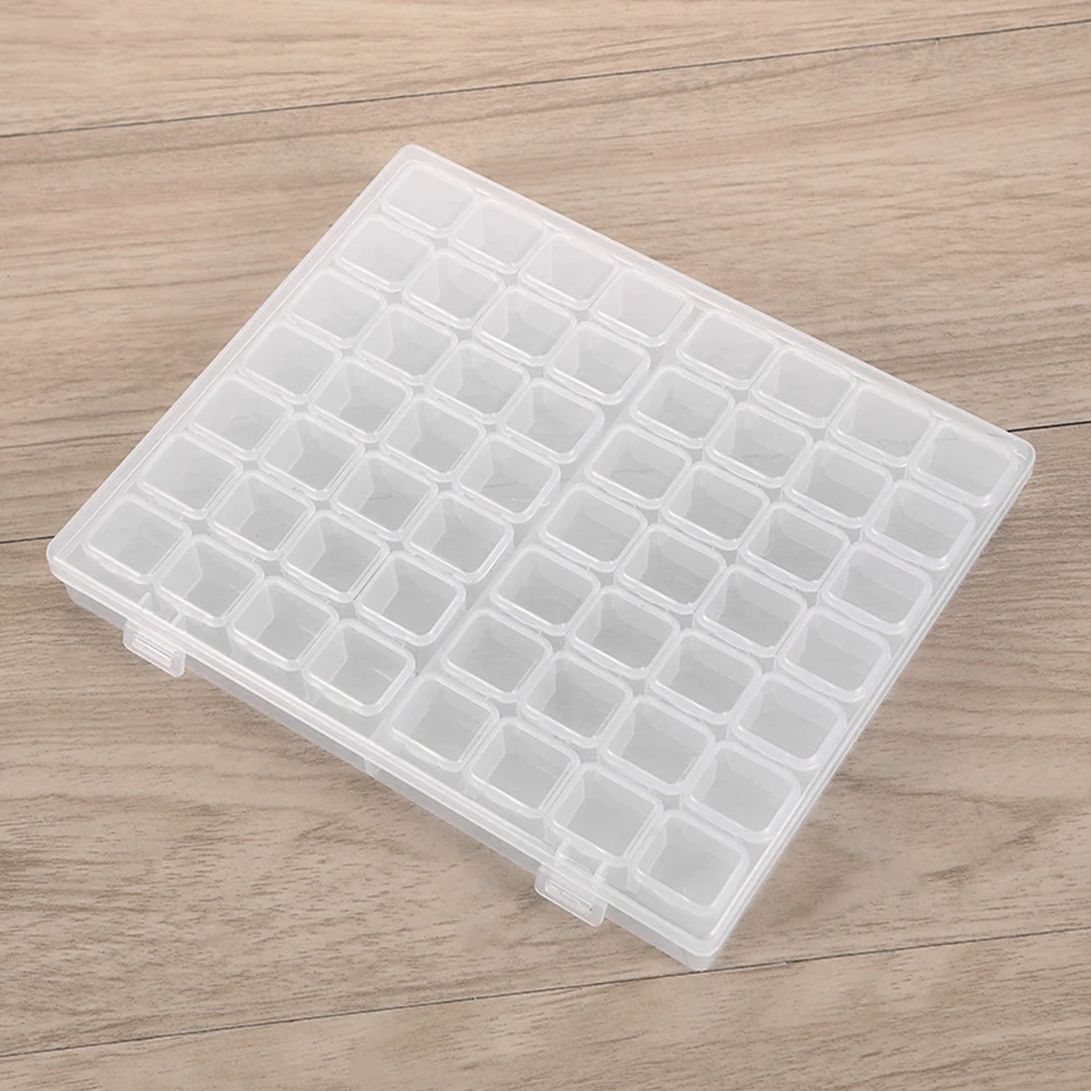 

Clear Storage Box Organizer Multi Grids Anti-Oxidation Compact Earring Holder Manicure Accessories Case For Travel Small