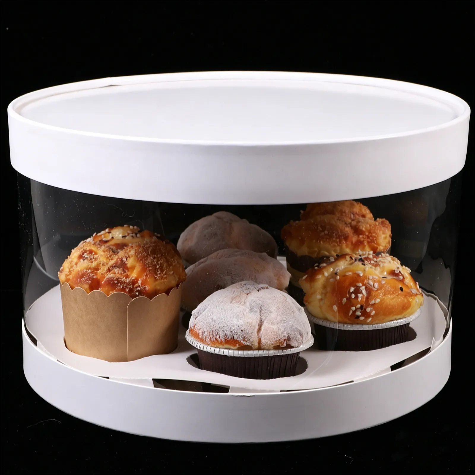 Clear Cupcake Carrier Box – Muffin & Cake Storage Container for Bakery, Party & Dessert Transport