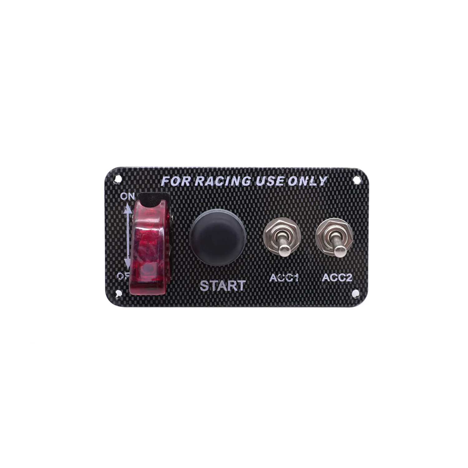 Car 12VLED one-button start power-off main switch knob toggles 4 ordinary ignition panel switches