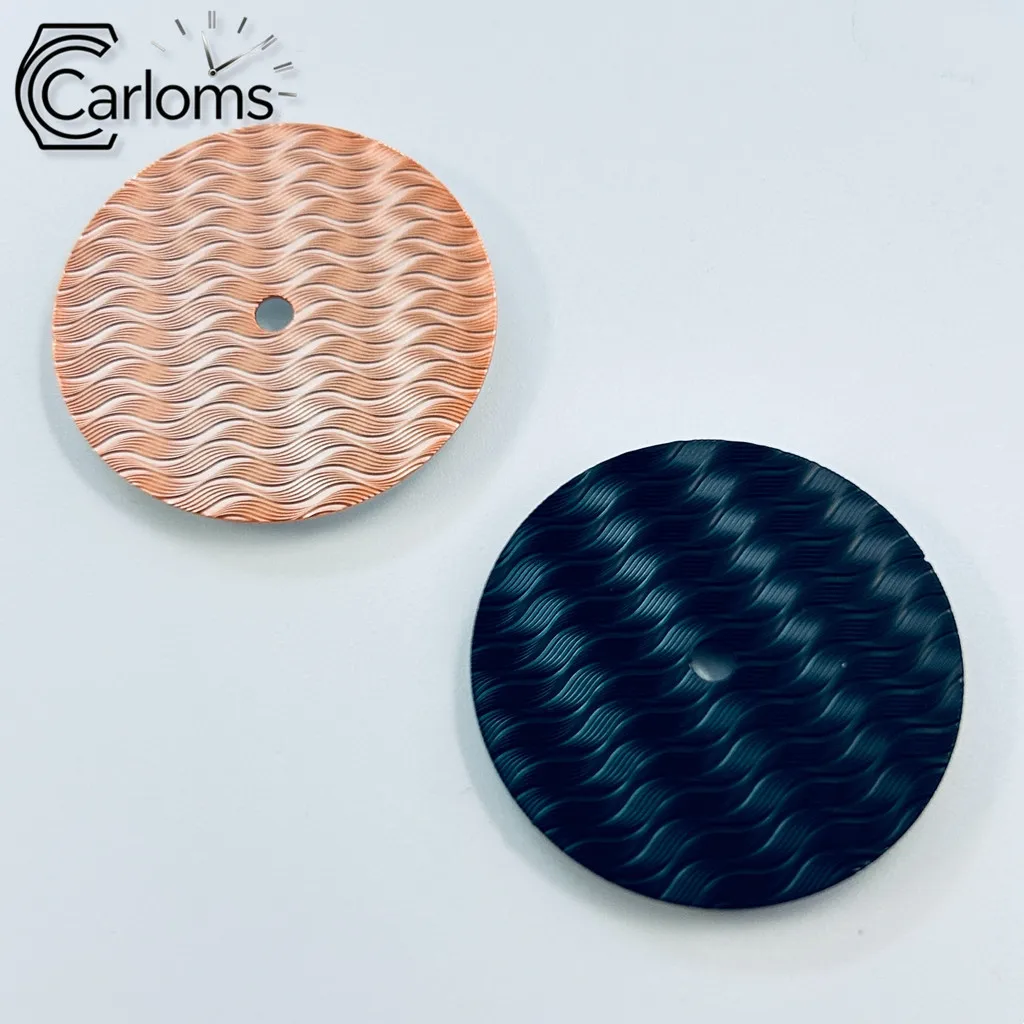 28,5mm NH35 Uhrenzifferblatt Schwarz Blau Grün Silber Rosa Steriles Zifferblatt Hochwertige Uhrenmodifikationsteile – Detail 6