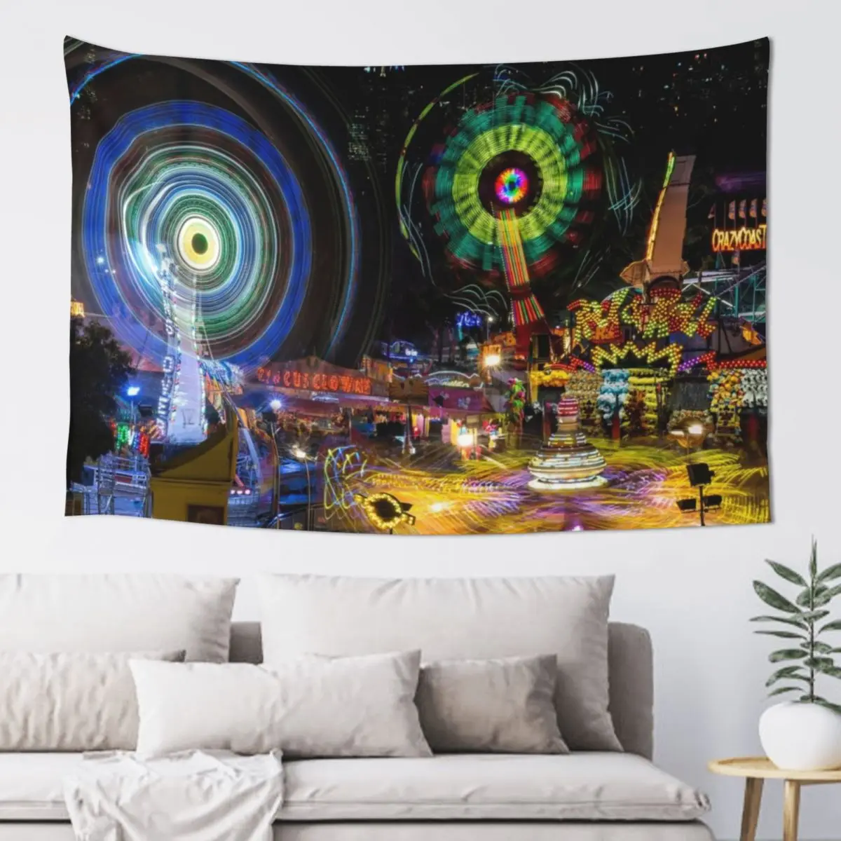 

Fairground Attraction (diptych - right side) Tapestry Aesthetic Room Decors On The Wall Tapestry