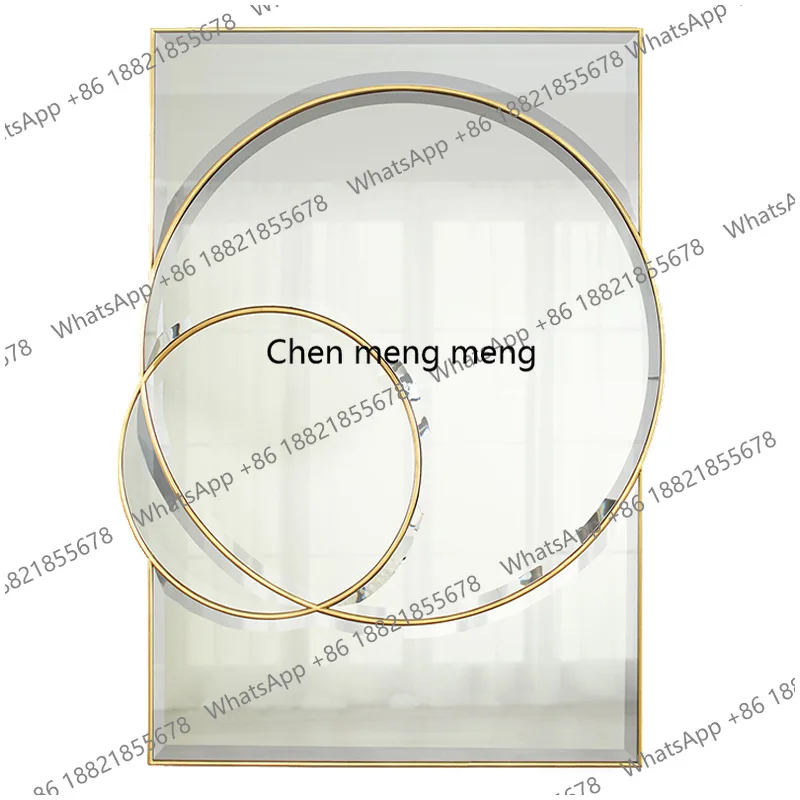 

Wall decoration, model room dining table Nordic background wall Mirror washbasin Entrance mirror