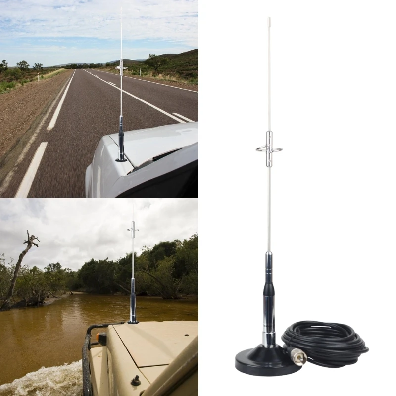 Antenna PL259 Connector Double Band UHF/VHF 144/430MHz 150W 2.15/3.0dBi Walkies Talkie Antenna SL16/UHF-J/M Type 40GF