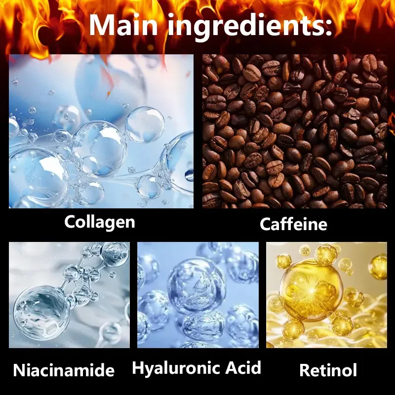 60 g Koffein-Thermo-Massagecreme – tief feuchtigkeitsspendende und straffende Feuchtigkeitscreme für Gesicht und Körper, ideale Übung, verbessertes Feuchtigkeitssystem, Feuchtigkeitscreme