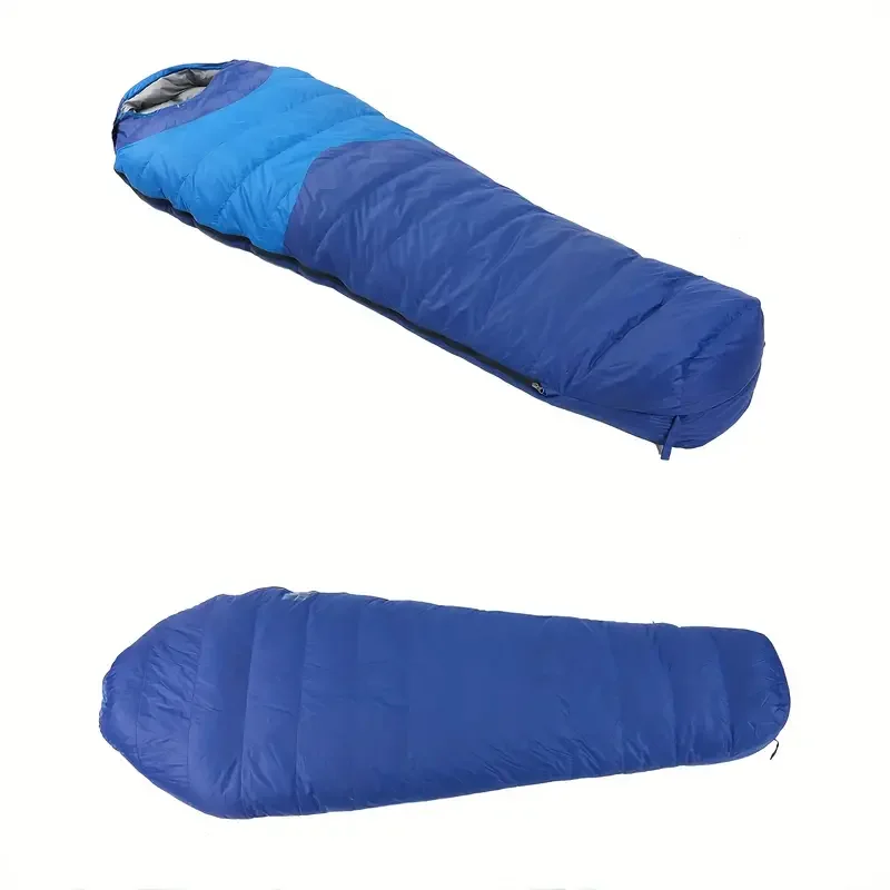 Factory hot selling cold weather warm adult hooded envelope outdoor sleeping bag winter cold weather sleeping bag