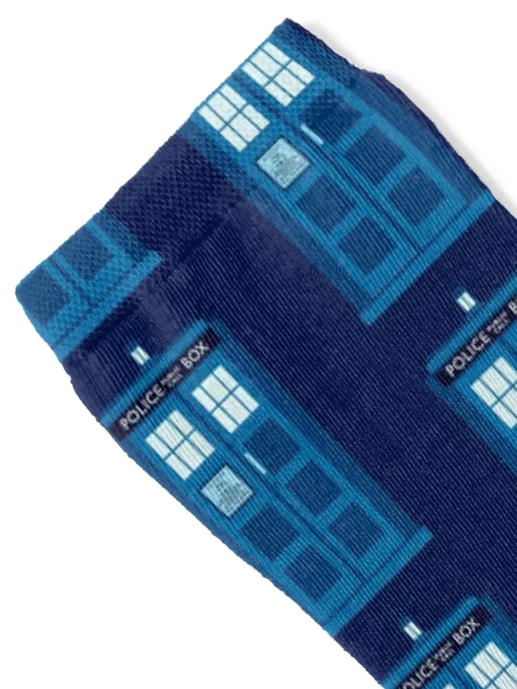 The Doctor Police Box Socks winter kawaii set Boy Socks Women's