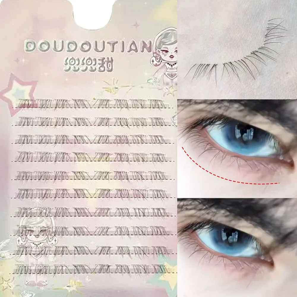 

Women Lash Grafting Under Eyelash 10 Rows Lower Eyelashes Lash Extension Cluster Eyelashes Soft Natural Comic Eye Makeup Tool