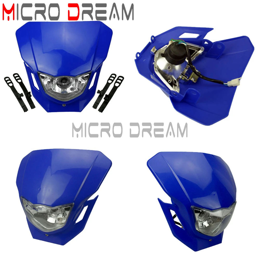 Motorcycle Bulb Headlight Enduro Dual Sport Head Light 7 Colors Firing Headlamp For Suzuki DR650 DRZ400 RM85 RMZ-250 450 DRZ 125