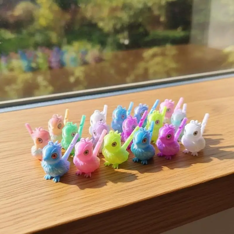 3D Printed Bird Whistle Toy For Kids Water Activated Bird Call Sound Changer Colorful Desktop Home Ornament Waterbird Whistle