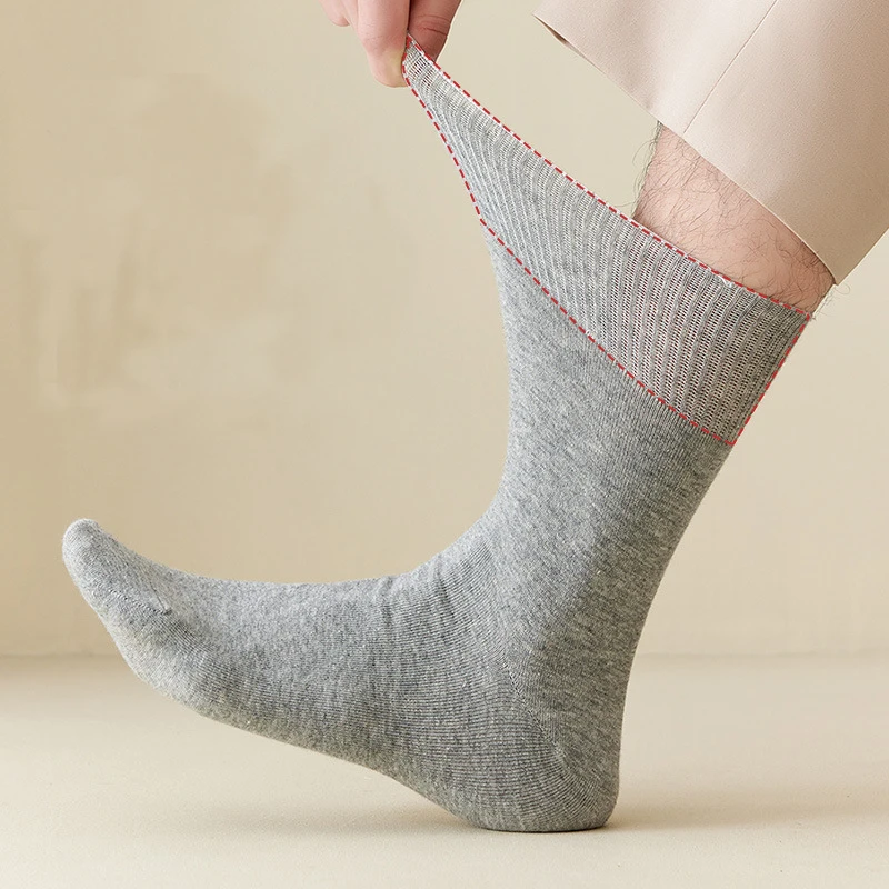 Geschäfts mann kurze Socken plus große Baumwolle solide lose verhindern Krampfadern Diabetes weiche formale Crew flauschige Socken