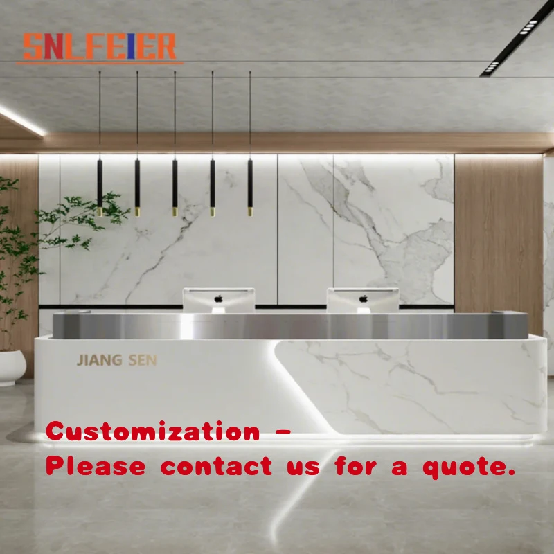 custom.Custom U-Shaped Medspa Reception Counter Modern Luxury Beauty Spa Desk with Professional Design
