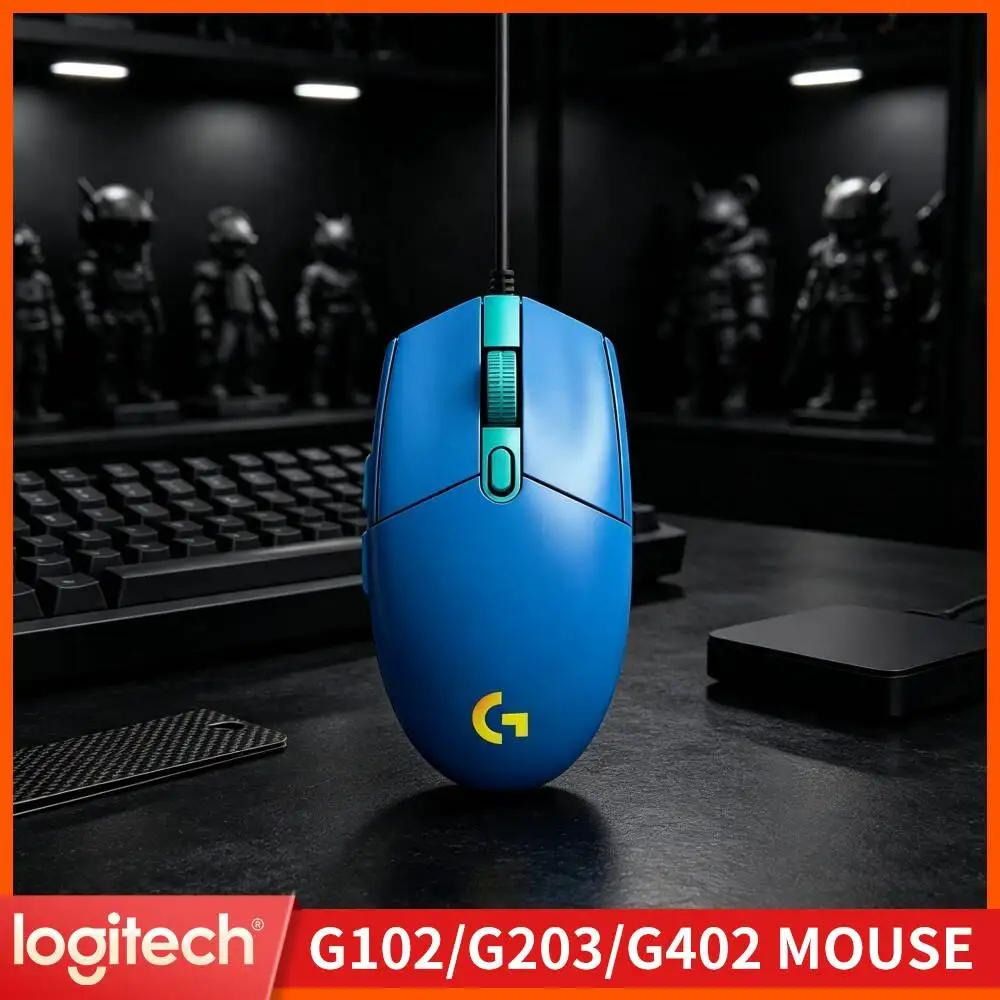 Logitech G102 Wired Gaming Mouse,Responsive Clicking Feedback,High Polling Frequency,RGB Light Decorates Your Gaming Desk