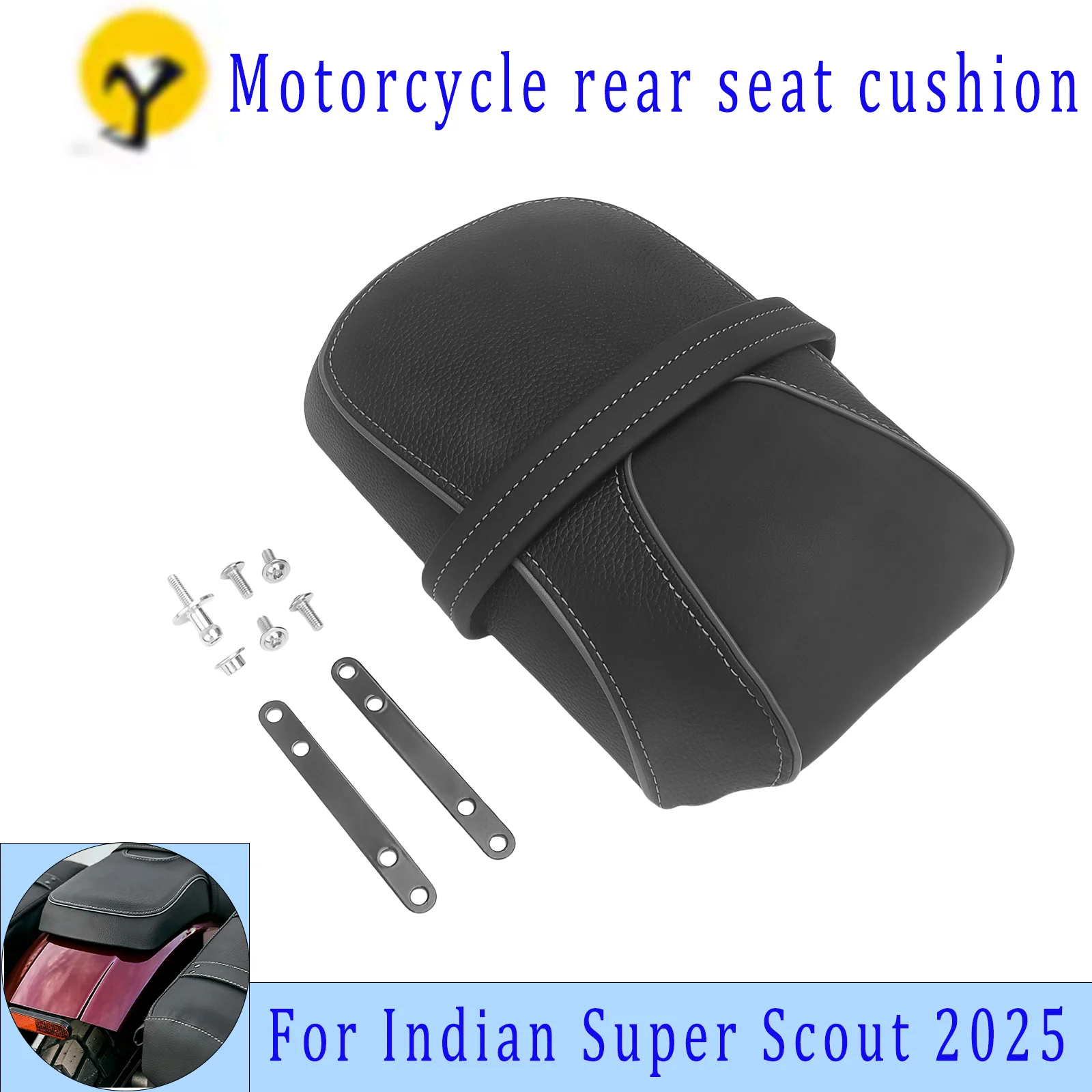 2025 New Rear Seat Cushion, suitable for Indian Explorer 60 models, Bob models, Super Sport models, Limited models, and memory