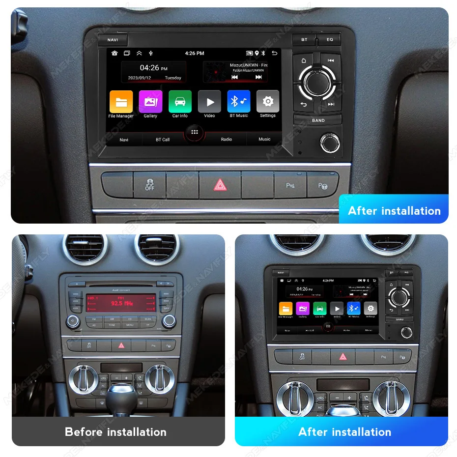MEKEDE 7inch Car Radio For Audi A3 8P 2003-2012 S3 RS3 Sportback Intelligent car audio system Carplay Stereo Multimedia Player