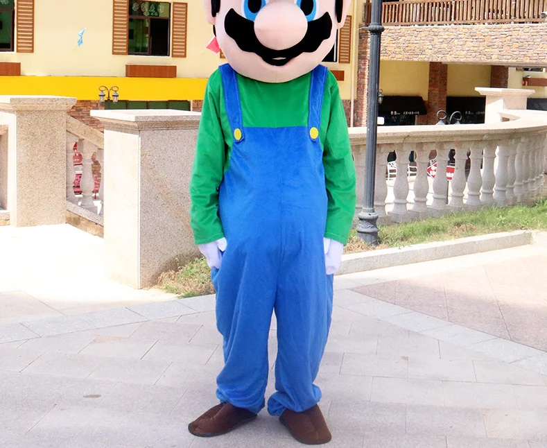 Loodgieter Blue Boy mascottekostuum volwassenen wandelende cartoonpop Halloween optreden feest Peach Princess kleding evenement promotie
