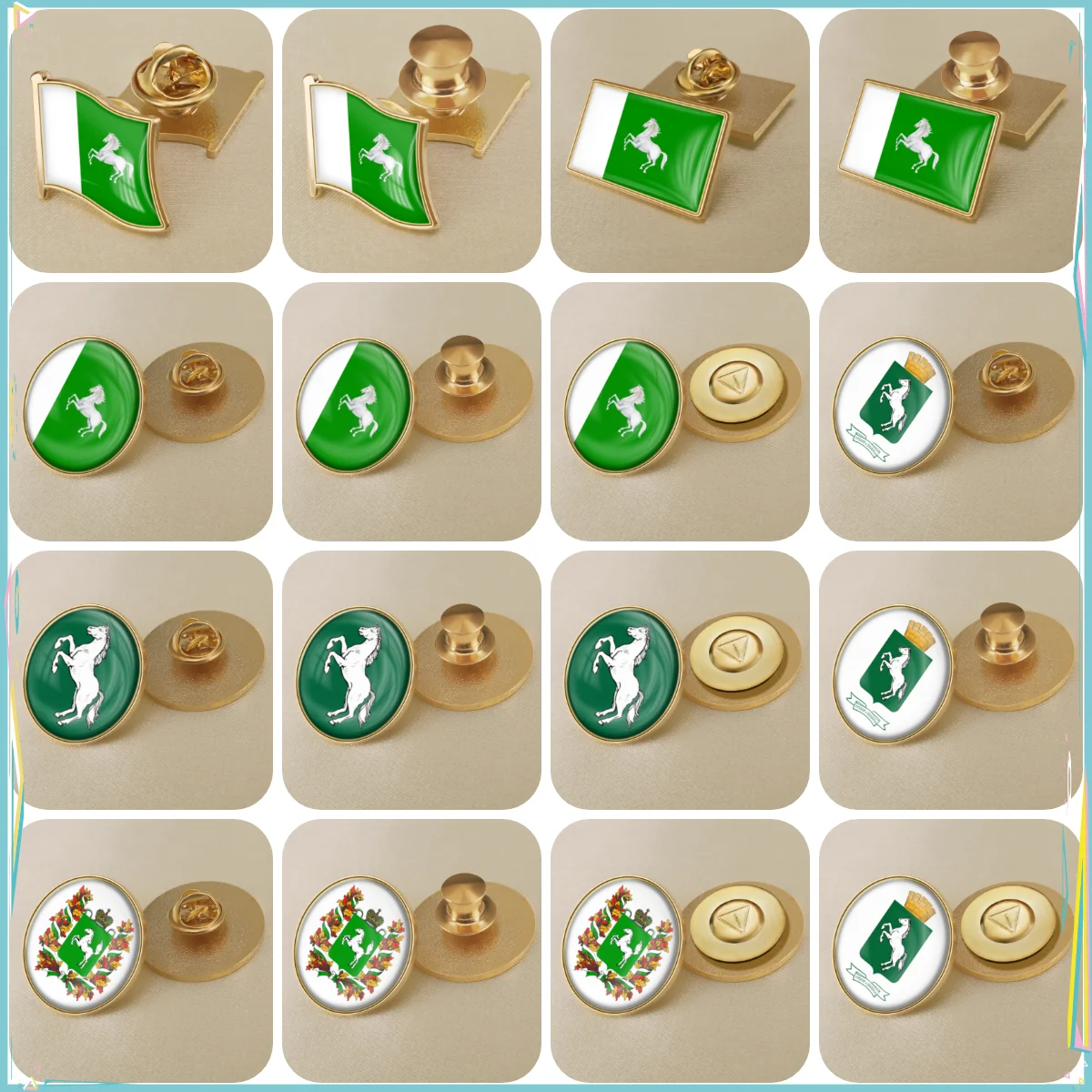 Tomsk of Russian Federation Flag Lapel Pins Broochs Badges