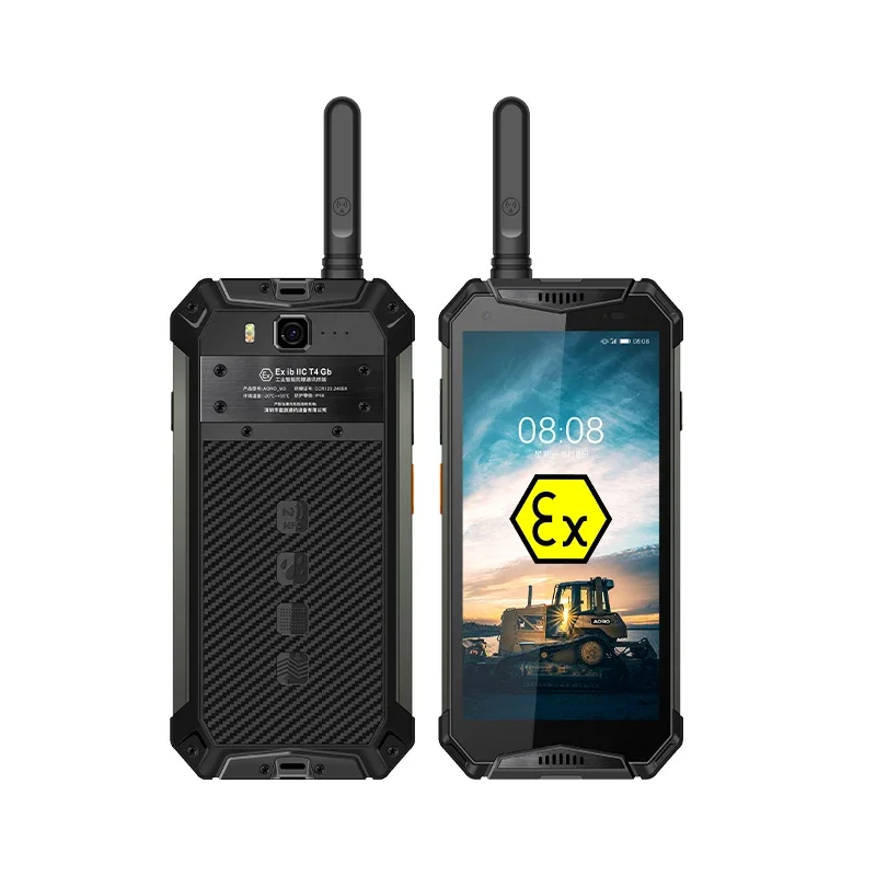 アテックスIB ExウォーキートーキーフォンAoro M3 5.65インチ1080*3160 VHF＆UHF 4W GSMウォーキートーキーフォンIP68ウォーキートーキー頑丈なフォン