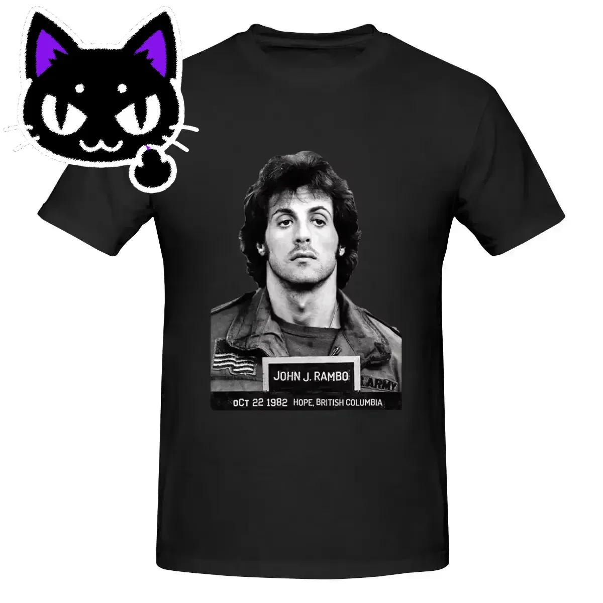 

Rambo-Stallone Luxus-T-Shirts für Männer Sommer Print Shirt Baumwolle hochwertige Kleidung Streetwear S-3XL
