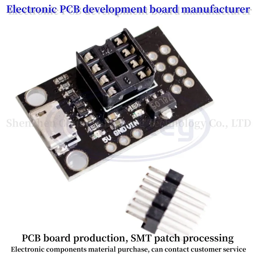 Pluggable Development Board For ATtiny13A/ATtiny25/ATtiny45/ATtiny85 Programming Editor Micro Usb Power Connector