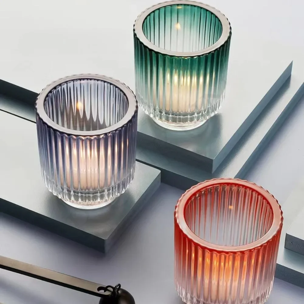 Teelicht- und Votivkerzenhalter aus Glas, Wohnzimmer, Einfachheit, Desktop-Dinner-Kerzenständer für Party, Zuhause, Hochzeitsdekorationen
