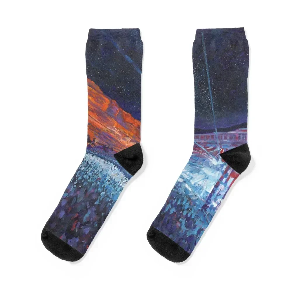 Red Rocks Sky Socks sheer cycling Novelties Ladies Socks Men's