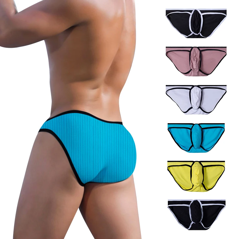 Slip bikini da uomo in 16 stili, tessuto figurato in puro cotone, confortevole, traspirante, multicolore opzionale, intimo giovanile