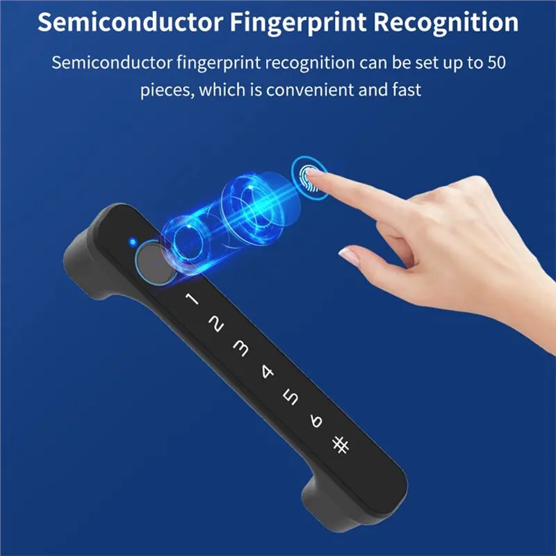 Biometric Digital Lock Bedroom Drawer Lock Fingerprint Lock Password Cabinet Lock Easy To Install Works With Tuya App-A68E
