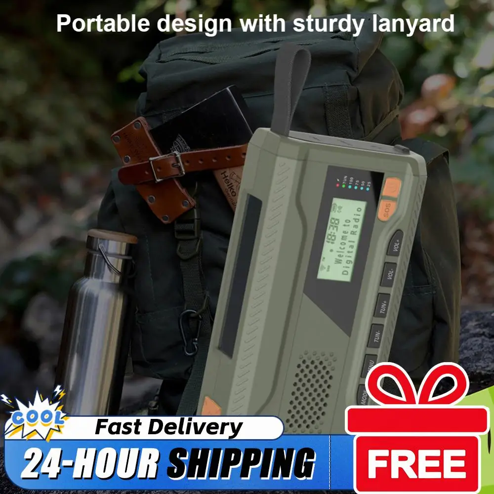 

DAB FM-радио Bluetooth-динамик Power Bank Аварийное радио Портативный солнечный радиоприемник Ручное зарядное устройство Светодиодный фонарик Радио