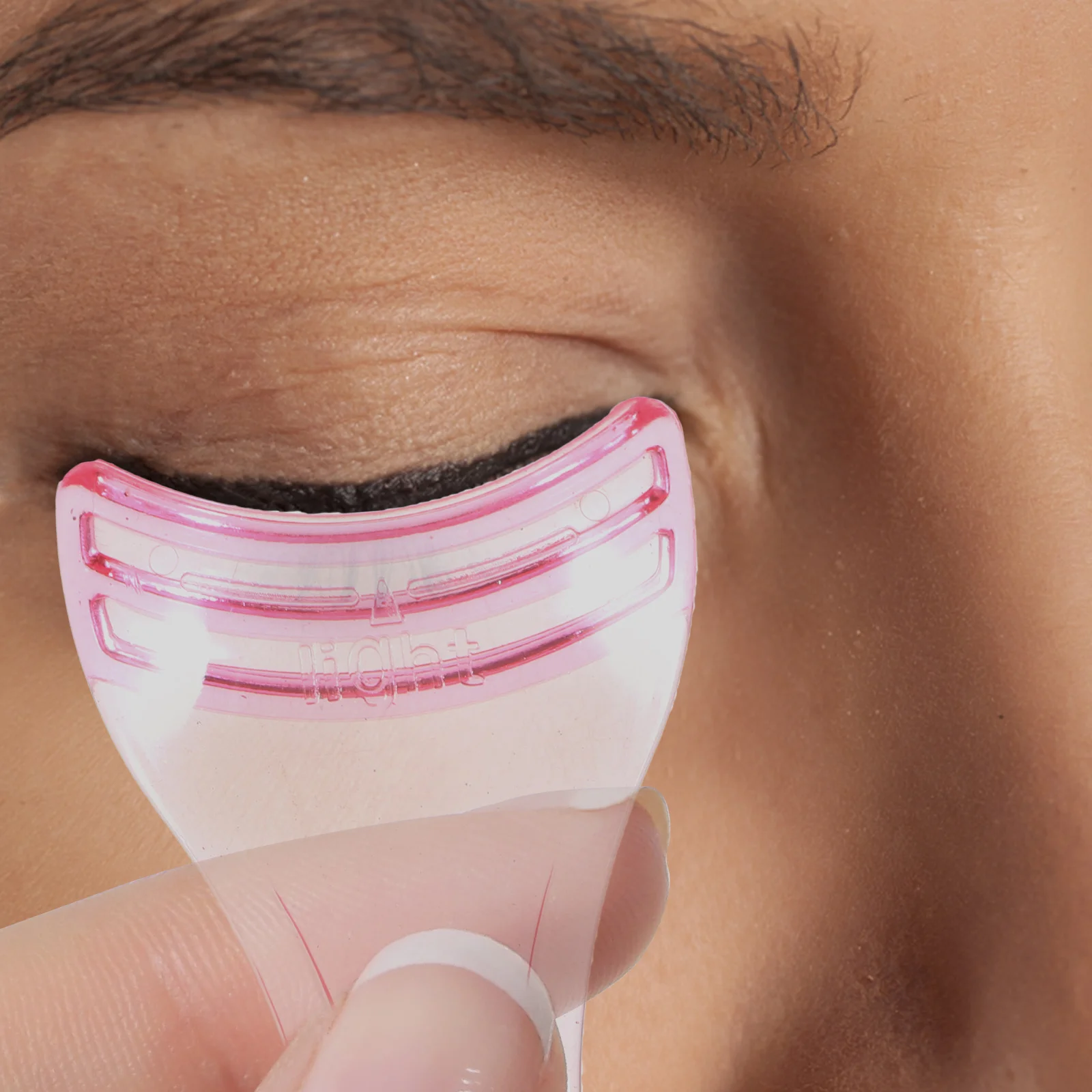 Pink Eyeliner Stencil 8*3.5Cm Abs Makeup Tool For Beginners Double-Sided Curve Design Women'S Eye Liner Shaper Template