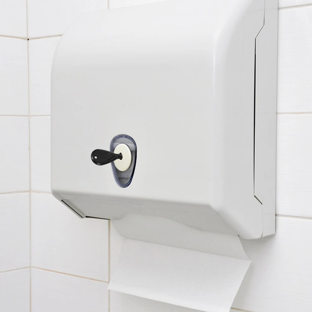 

2pcs Paper Dispenser Keys Tissue Box Key Commercial Toilet Paper Dispenser Key Replacement Unlock Tool Strong Portable