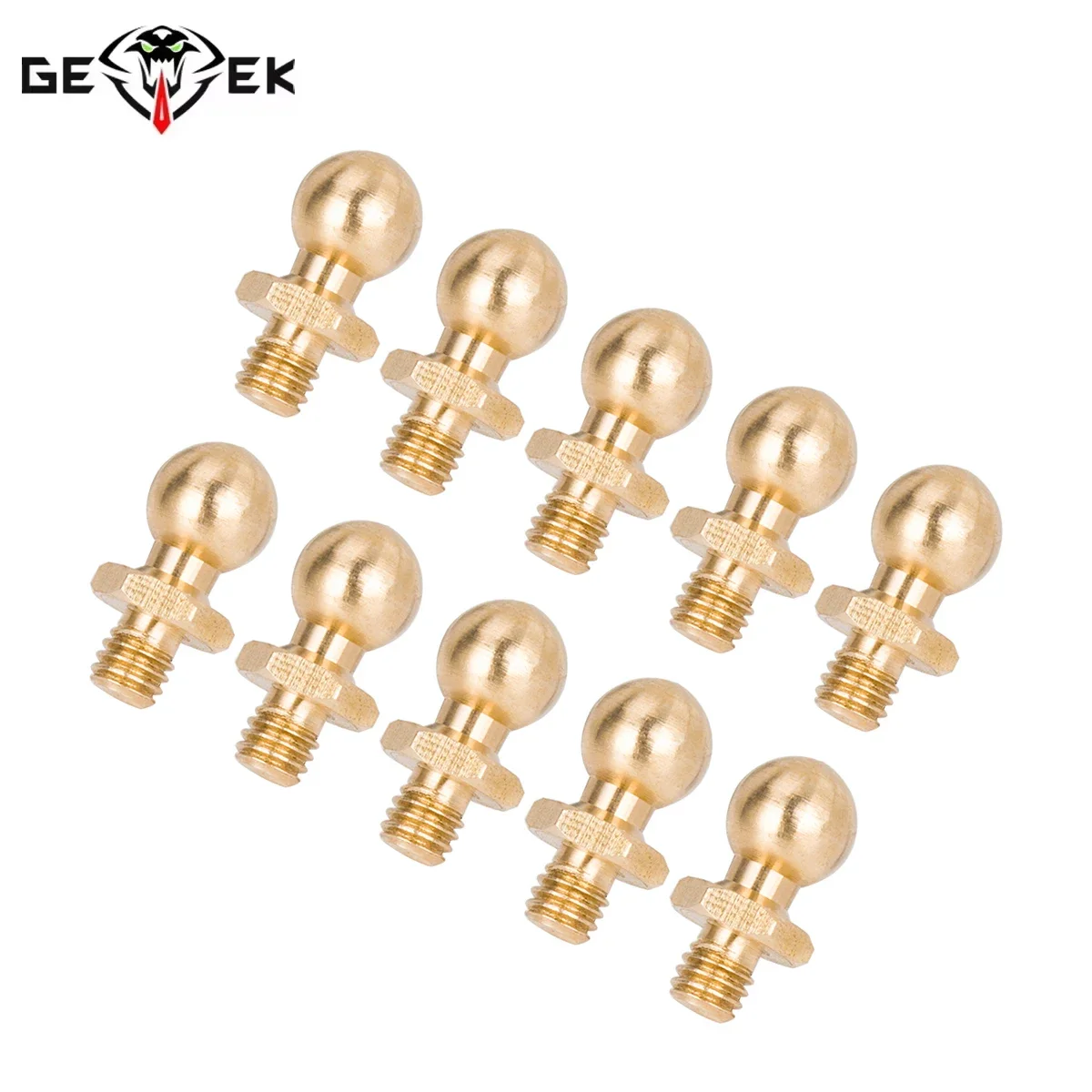10Pcs M3 Brass Ball Head Screws Trailer Accessories for Tamiya TT01 TT02 Sakura D5 1/10 RC Drift Car Spare Parts Universal