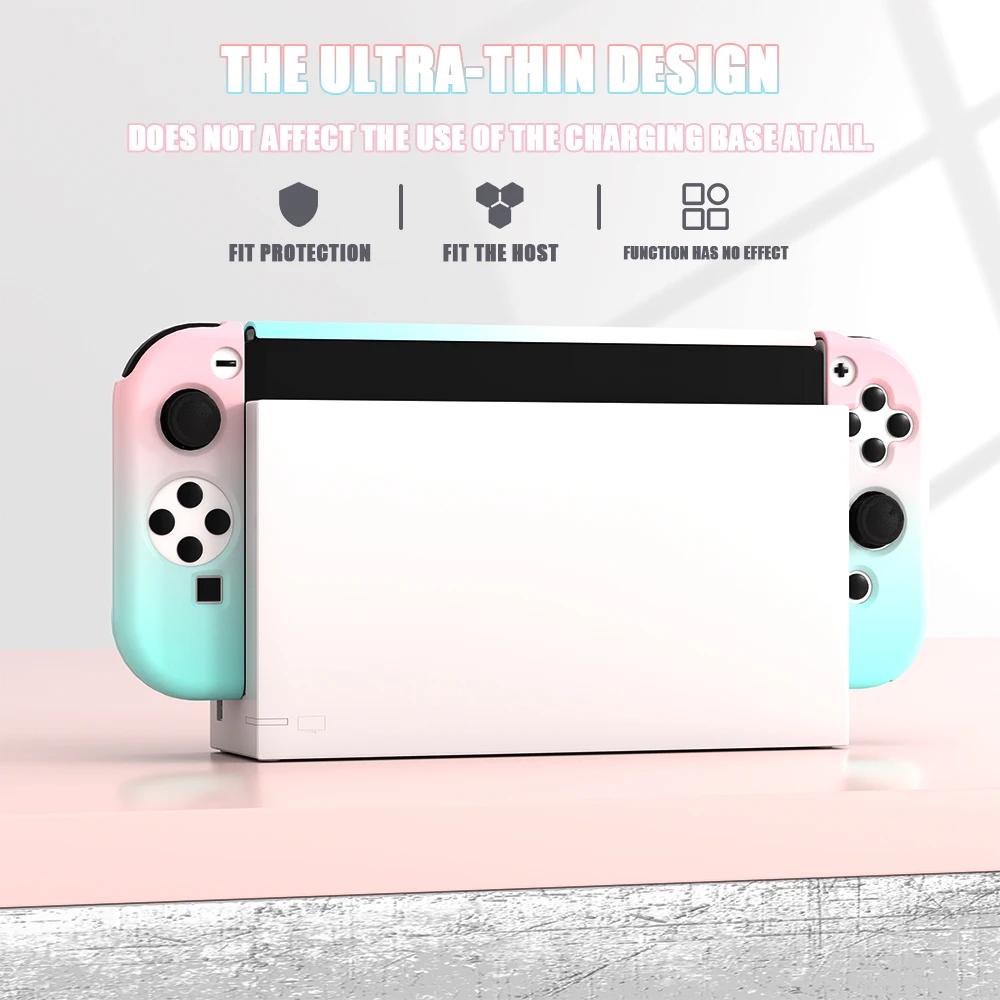 สำหรับ Nintendo สวิทช์ OLED อุปกรณ์ป้องกันกรณี NS Joycon Skin เปลือก ThumbStick Grips อุปกรณ์เสริม