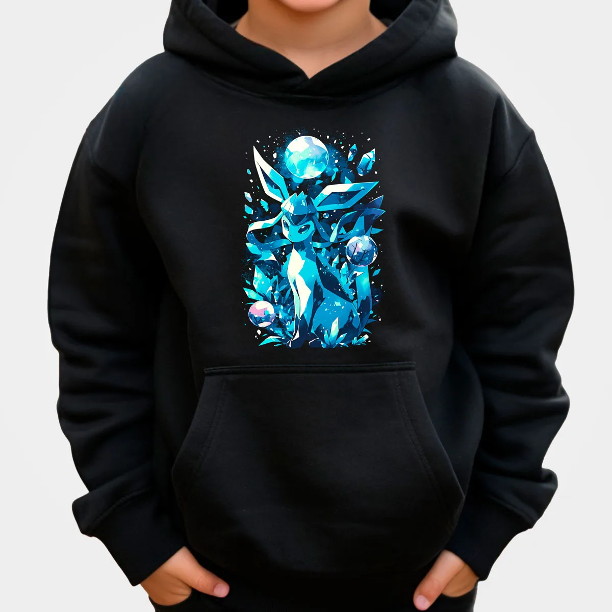 للجنسين بوكيمون أنيمي Gengar القطن الصوف هوديي أسود اللون مع المزدوج الأرجواني شبح عيون حمراء الناري هالة تصميم فضفاض صالح #2