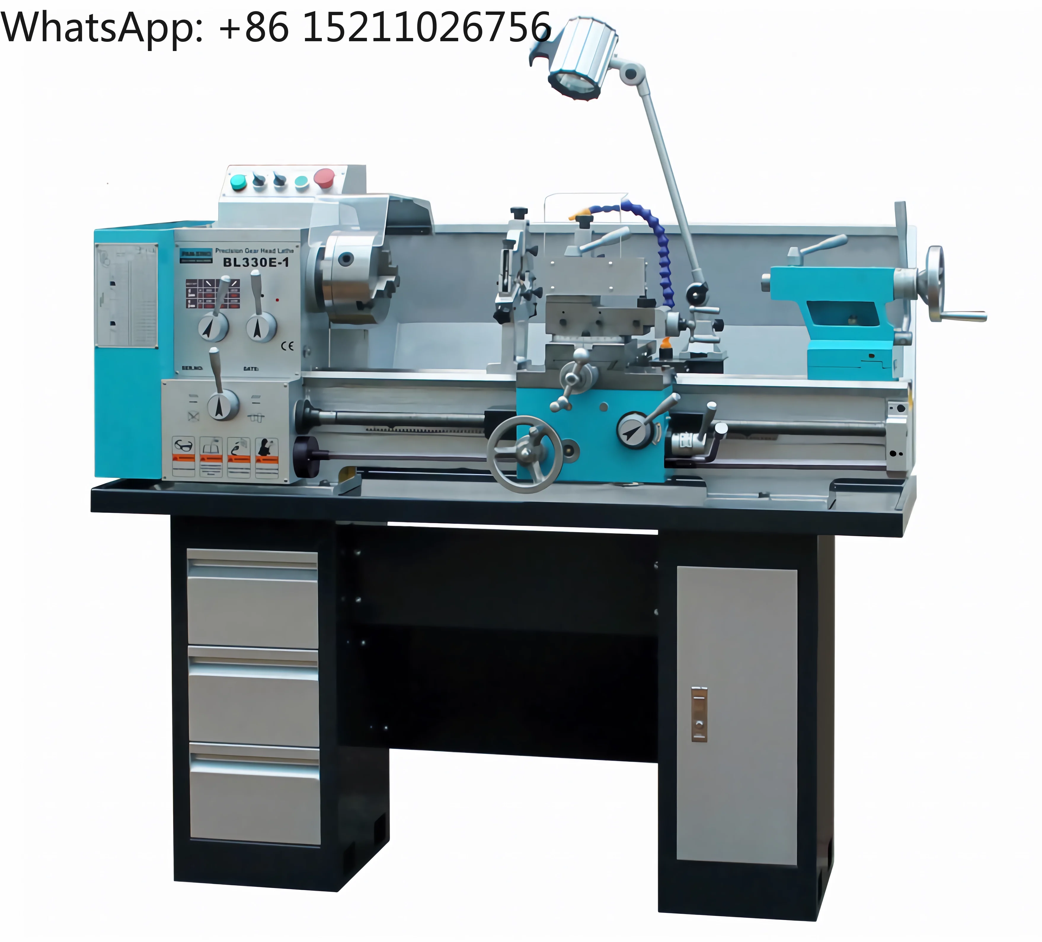 Bench Gear Lathe Machine BL330E 1100W Turning Lathe Machine Horizontal Metal Machine Lathe