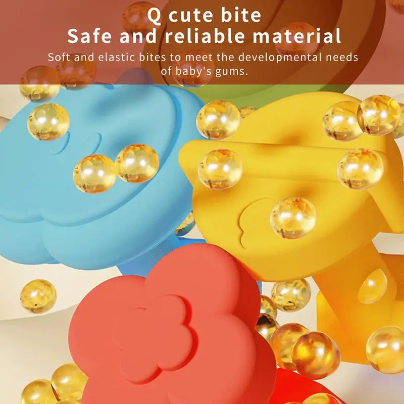 Bebê calmante mordedor em forma de ovelha brinquedo sensorial atividade educacional fácil agarrar chocalho para meninos meninas aprendendo viagem em casa