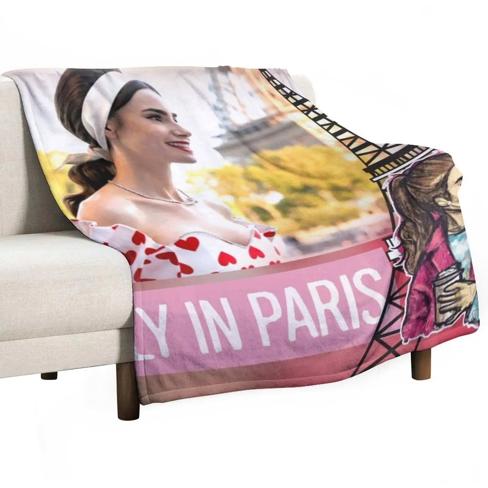 

Emily in Paris Throw Blanket Portable Lightweight Blanket for Travel Camping